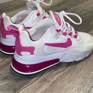 Pink and White Nike Air Max 270 React